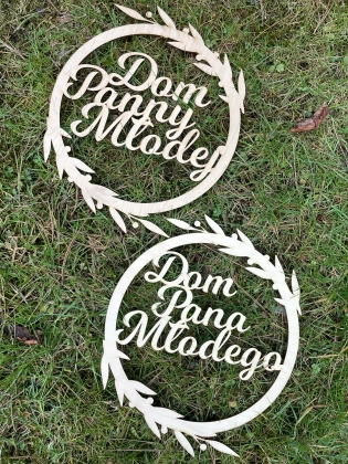 Koło Wianek Dom Panny Młodej Pana Młodego 40cm x2